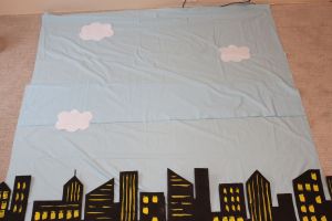 setting up the photo booth